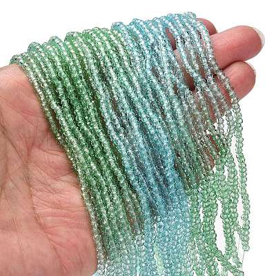Transparent Painted Glass Beads Strands DGLA-A034-T1mm-A16-1