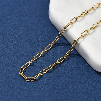 304 Stainless Steel Paperpclip Chains Bracelets for Women BJEW-U043-01G-1