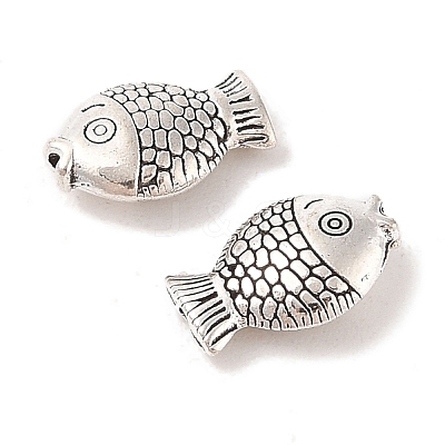 Tibetan Style Zinc Alloy Fish Beads TIBEB-R061-097-1