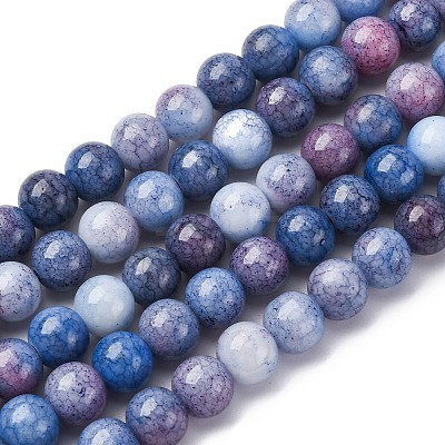 Ombre Effect Dyed Glass Beads Strands X-GLAA-T031-01O-04-1