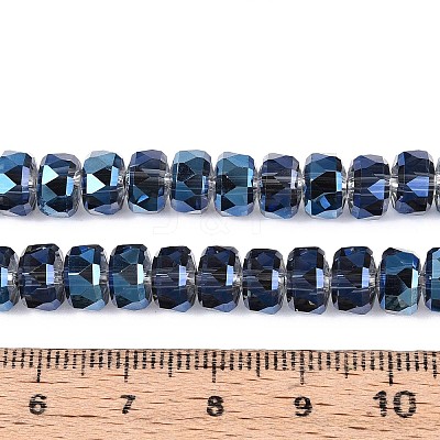 Electroplate Transparent Glass Beads Strands EGLA-N022-04A-D05-1