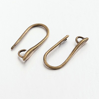 Brass Earring Hooks for Earring Designs KK-M142-02AB-RS-1