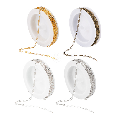 20m 4 Colors Brass Paperclip Chains CHC-CD0001-01-1