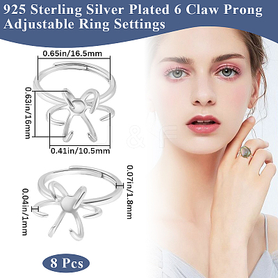 Brass Adjustable Ring Findings KK-BBC0023-69A-1