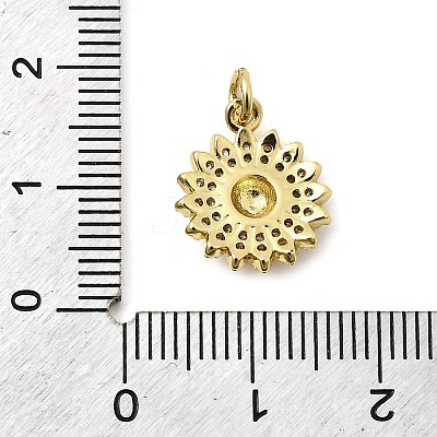 Brass Micro Pave Cubic Zirconia Pendants KK-I360-082G-1