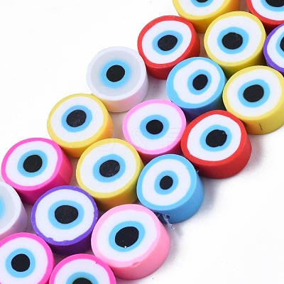 Handmade Polymer Clay Beads Strands CLAY-S096-041I-1