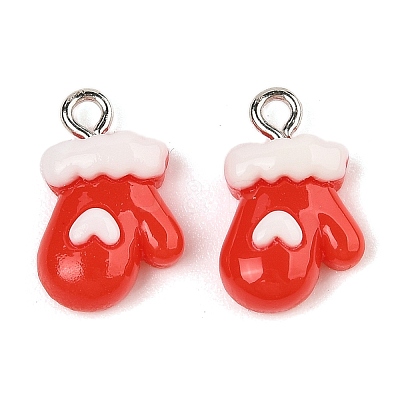Christmas Theme Opaque Resin Pendants RESI-S08-02A-1