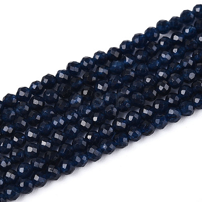 Dyed Natural Sapphire Beads Strands G-T143-05-1