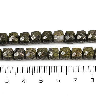 Natural Epidote with Pyrite Beads Strands G-H078-C41-6mm-1