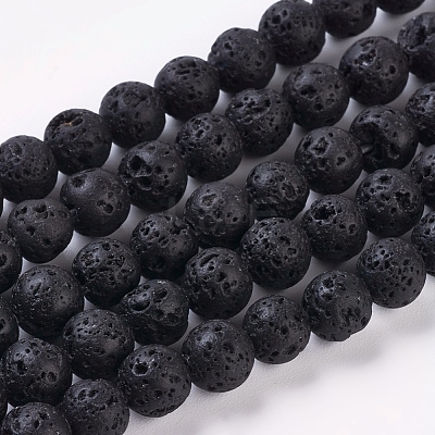 Natural Lava Rock Beads Strands g434-8-1