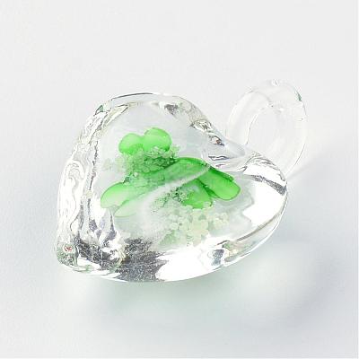 Handmade Luminous Lampwork Pendants LAMP-R136-04-1