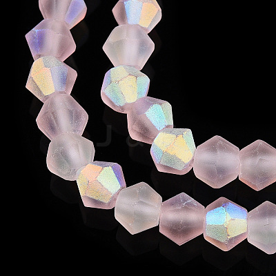 Imitate Austrian Crystal Bicone Frosted Glass Beads Strands EGLA-A039-T2mm-MB26-1