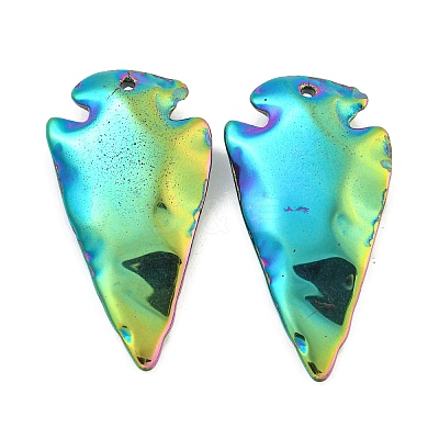 Electroplated Synthetic Non-Magnetic Hematite Pendants G-C136-03-1