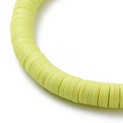 5Pcs 5 Color Polymer Clay Disc Surfer Stretch Bracelets Set BJEW-JB08801-1
