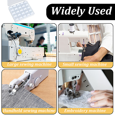 25Pcs Polyester Sewing Thread with Transparent Bobbin Box Sets SENE-WH20003-001B-1
