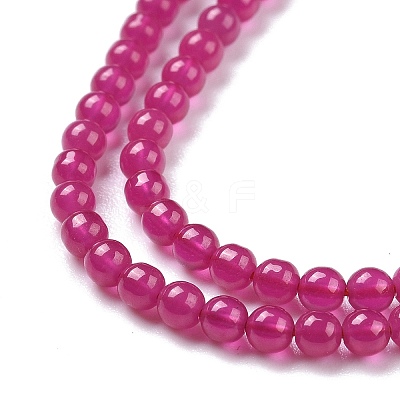 Lab Grown Red Corundum Beads Strands G-D463-09A-1-1