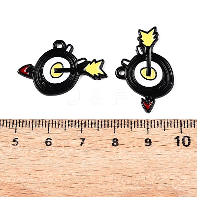 Spray Painted Alloy Enamel Pendants ENAM-T020-24-RS-1
