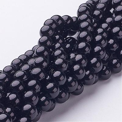 Natural Mashan Jade Round Beads Strands G-D263-6mm-XS32-1