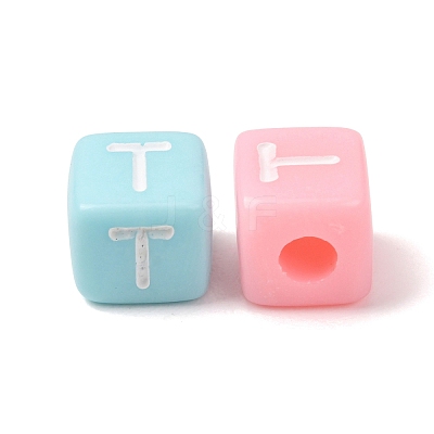 Opaque Acrylic European Beads AC-CBA7A73-01T-1