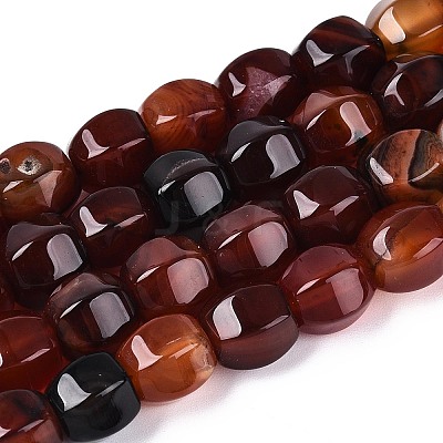 Dyed Natural Agate Beads Strands G-T144-50A-03-1