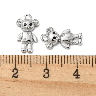 Brass Micro Pave Cubic Zirconia Pendants KK-H460-02P-1