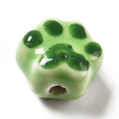 Handmade Printed Porcelain Beads X1-PORC-F005-02E-1