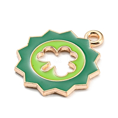 Saint Patrick's Day Alloy Enamel Pendants ENAM-G222-01D-02-1