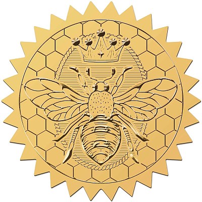 34 Sheets Self Adhesive Gold Foil Embossed Stickers DIY-WH0509-069-1