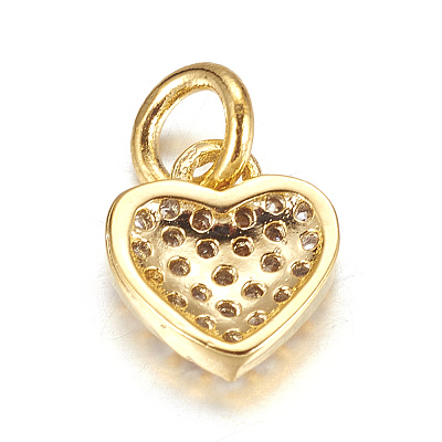 Brass Micro Pave Cubic Zirconia Charms LS-ZIRC-P060-41G-1