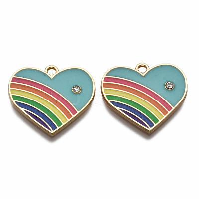Alloy Enamel Pendants ENAM-T011-108C-NR-1