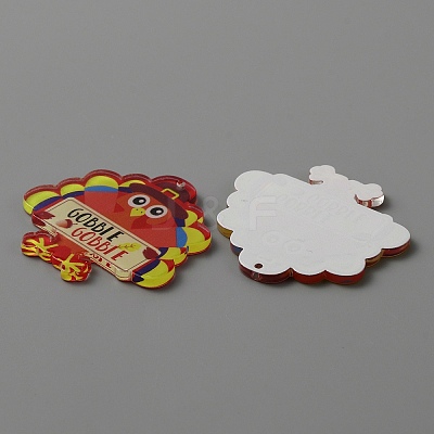 Thanksgiving Day Opaque Acrylic Pendants SACR-WH0006-22A-1