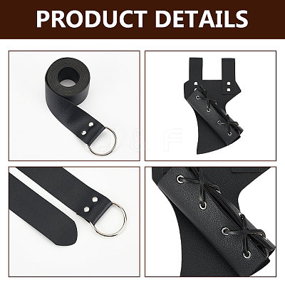 PU Leather Sword Sheaths AJEW-WH0248-582A-1