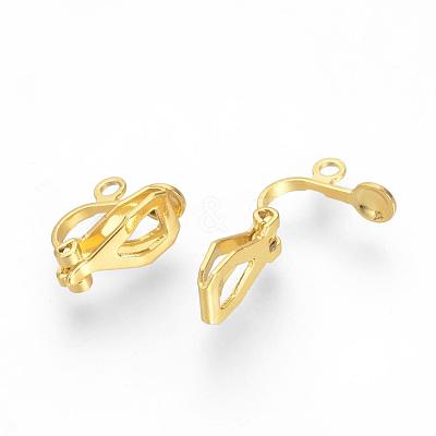 Iron Clip-on Earring Findings KK-R071-06G-1