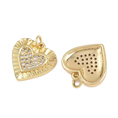 Brass Micro Pave Cubic Zirconia Pendants ZIRC-I367-11G-10-1