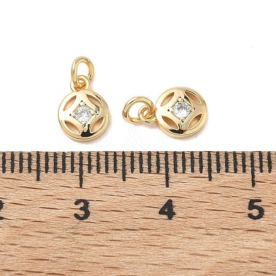 SHEGRACE Brass Micro Pave Cubic Zirconia Pendants XGR-Q3D455-504G-1