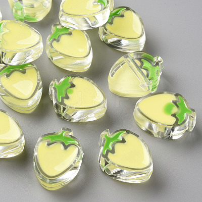 Transparent Enamel Acrylic Beads TACR-S155-003B-1