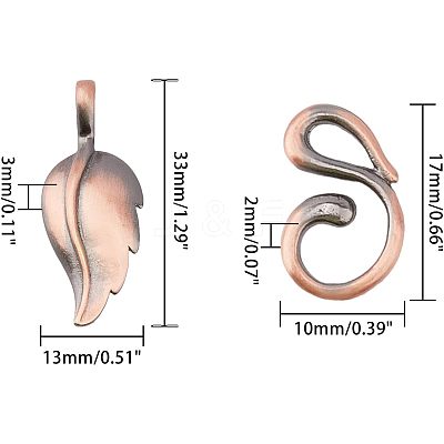 Brass Hook Clasps KK-FH0001-40-1
