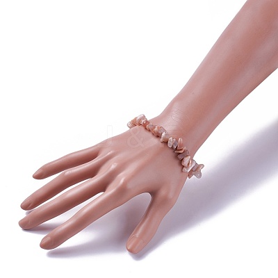 Natural Rhodochrosite Beads Stretch Bracelets BJEW-JB04152-04-1