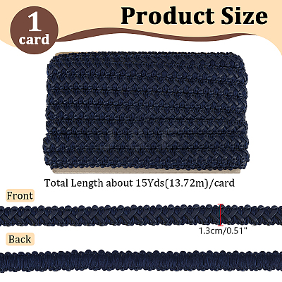 15 Yards Imitation Leather Braided Lace Ribbon WL-WH0003-02E-1