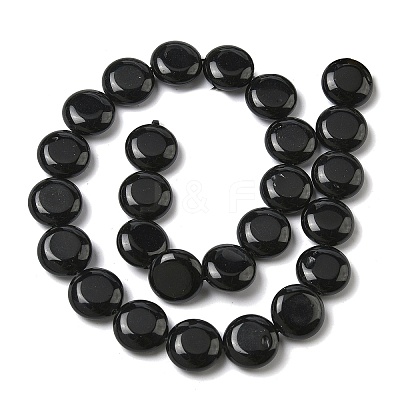 Natural Black Onyx Beads Strands G-L648-B21-15mm-1