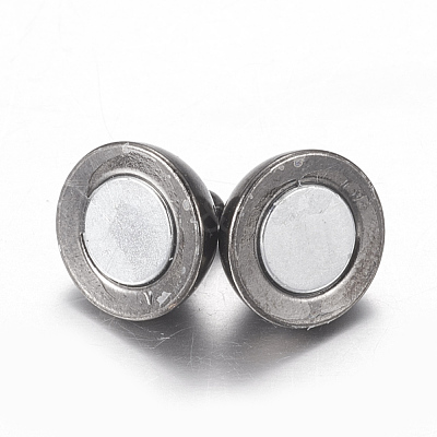 Brass Magnetic Clasps with Loops X-PALLOY-MC043-3B-1