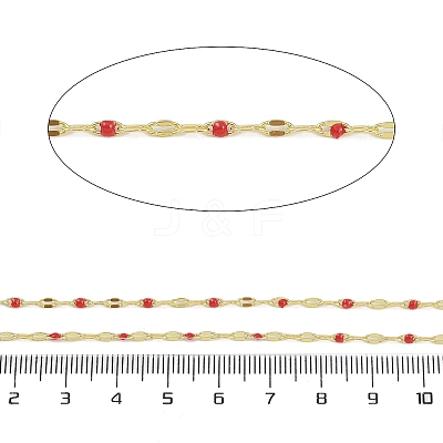 Rack Plating Brass Dapped Chains AJEW-Q153-02G-05-1