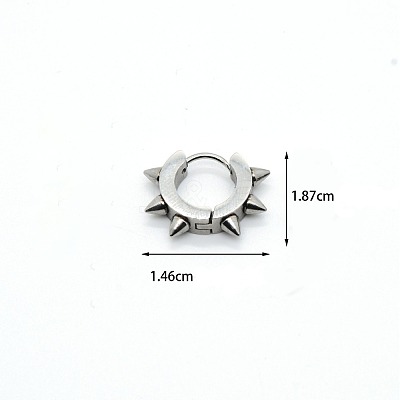 Punk Style 201 Stainless Steel Clip-on Earrings FS-WG56A2E-06-1