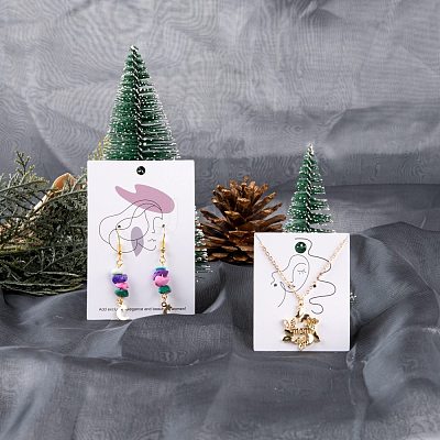Cardboard Jewelry Display Cards DIY-LS0003-91-1
