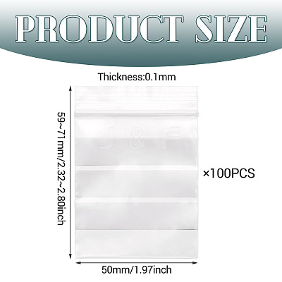 100Pcs PE Resealable Bags OPP-TA0001-26B-1