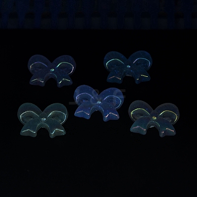UV Plating Luminous Transparent Acrylic Beads OACR-P010-07D-1