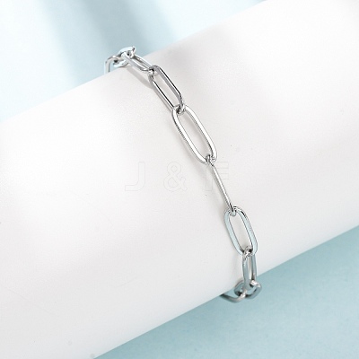 4MM 304 Stainless Steel Paperclip Chain Bracelets SA-CBA4160-22P-1