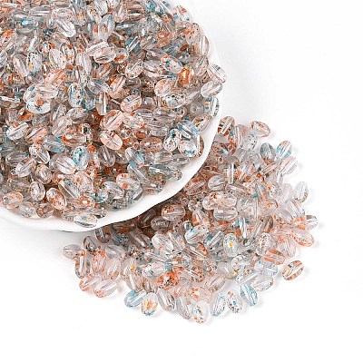 Baking Paint Transparent Glass Beads DGLA-T004-06D-1