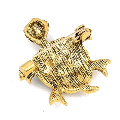 Alloy Rhinestone Lapel Pins for Backpack Clothes JEWB-P058-02A-AB-1