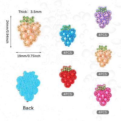 20Pcs 5 Colors Rhinestone Patches PATC-TA0001-07D-1
